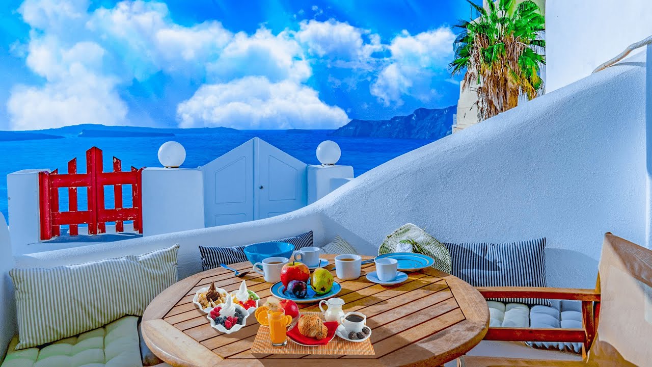 Santorini Seaside Cafe Music - Wake up in Santorini with Cafe Sounds, Jazz Music for Good Mood