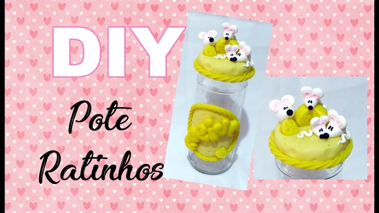 (DIY) Pote para Queijo Ralado - Pote Ratinhos - Maratona de Potes #1