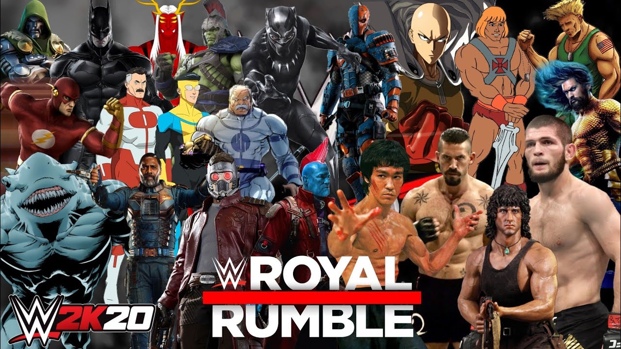WWE 2K20 Super-Heroes Royal Rumble !