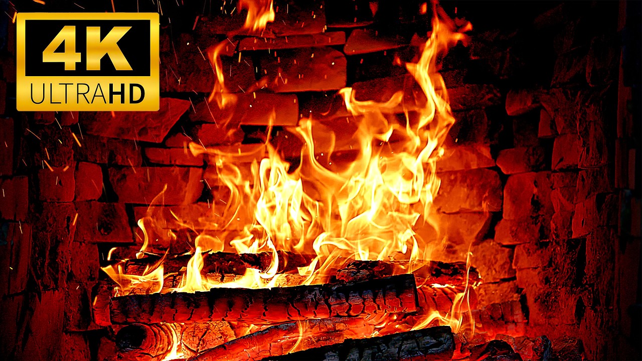 🔥 Crackling Fireplace 4K UHD 🔥 Relaxing Fireplace Sounds with Burning Logs | Fireplace Ambience