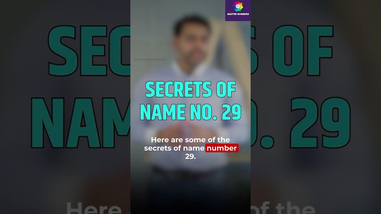 Secret of Name Number 29 #numerology #masternumbers #namenumerology