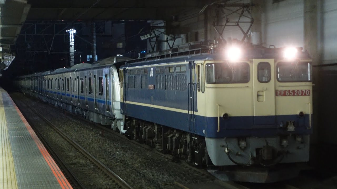 EF65-2070+小田急5000系5063F 総車出場甲種 小田原駅通過