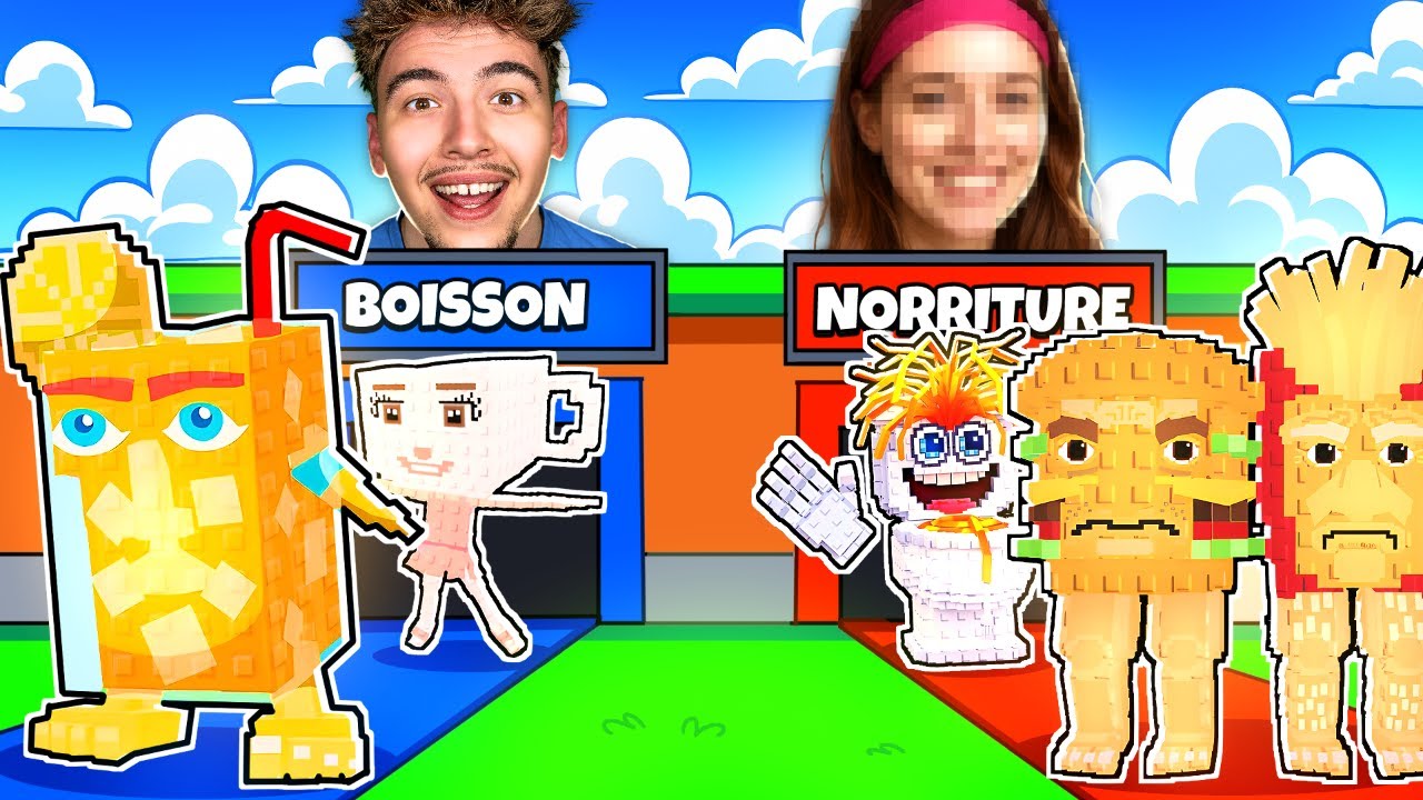 BOISSON VS NOURRITURE sur STEAL A BRAINROT avec ma FAN GIRL !