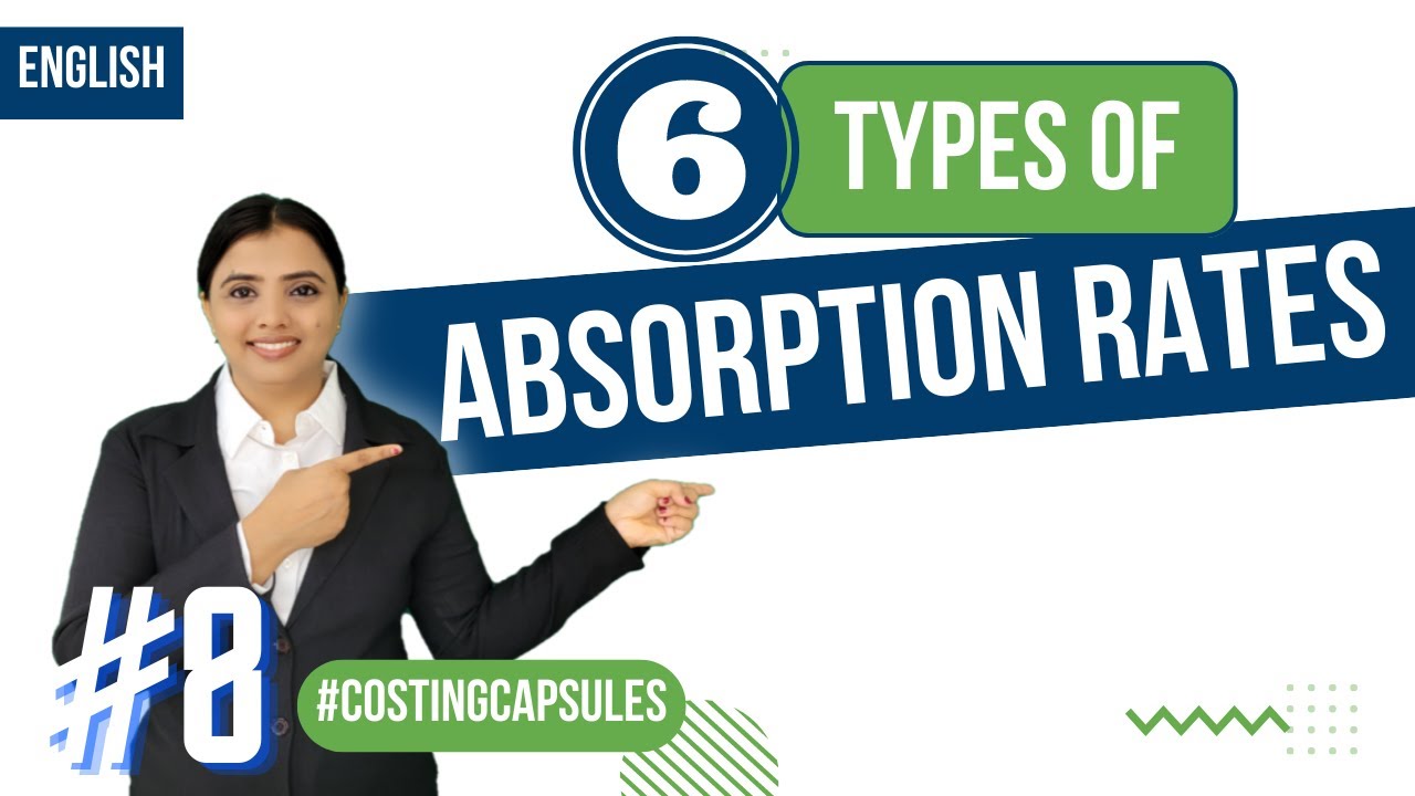 6 types of Absorption Rate | Absorption Costing | CA Inter | English Costing Capsules