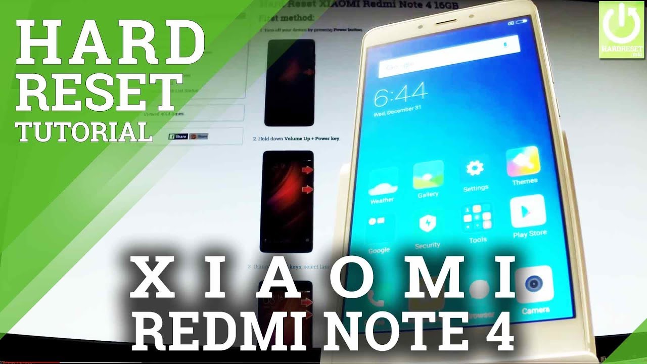 Полный сброс XIAOMI Redmi Note 4 &mdash; Удаление всех данных на XIAOMI