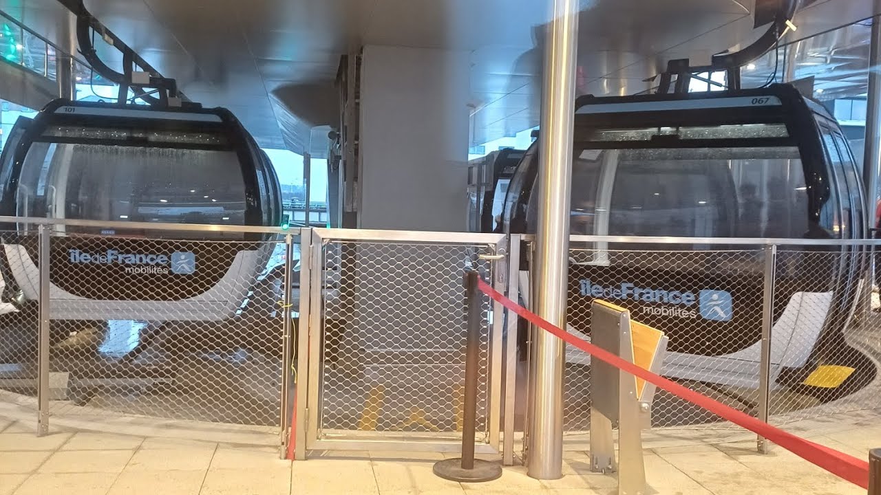 [4k] Trajet câble c1 entre Créteil Pointe du Lac et La végétale. #idfmobilités #train #trainspotting
