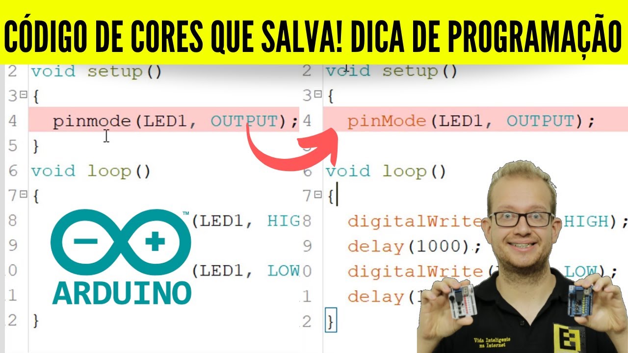Curso de Arduino - O C&oacute;digo de Cores que Salva - N&atilde;o Erre Depois desta Dica! Eletr&ocirc;nica F&aacute;cil
