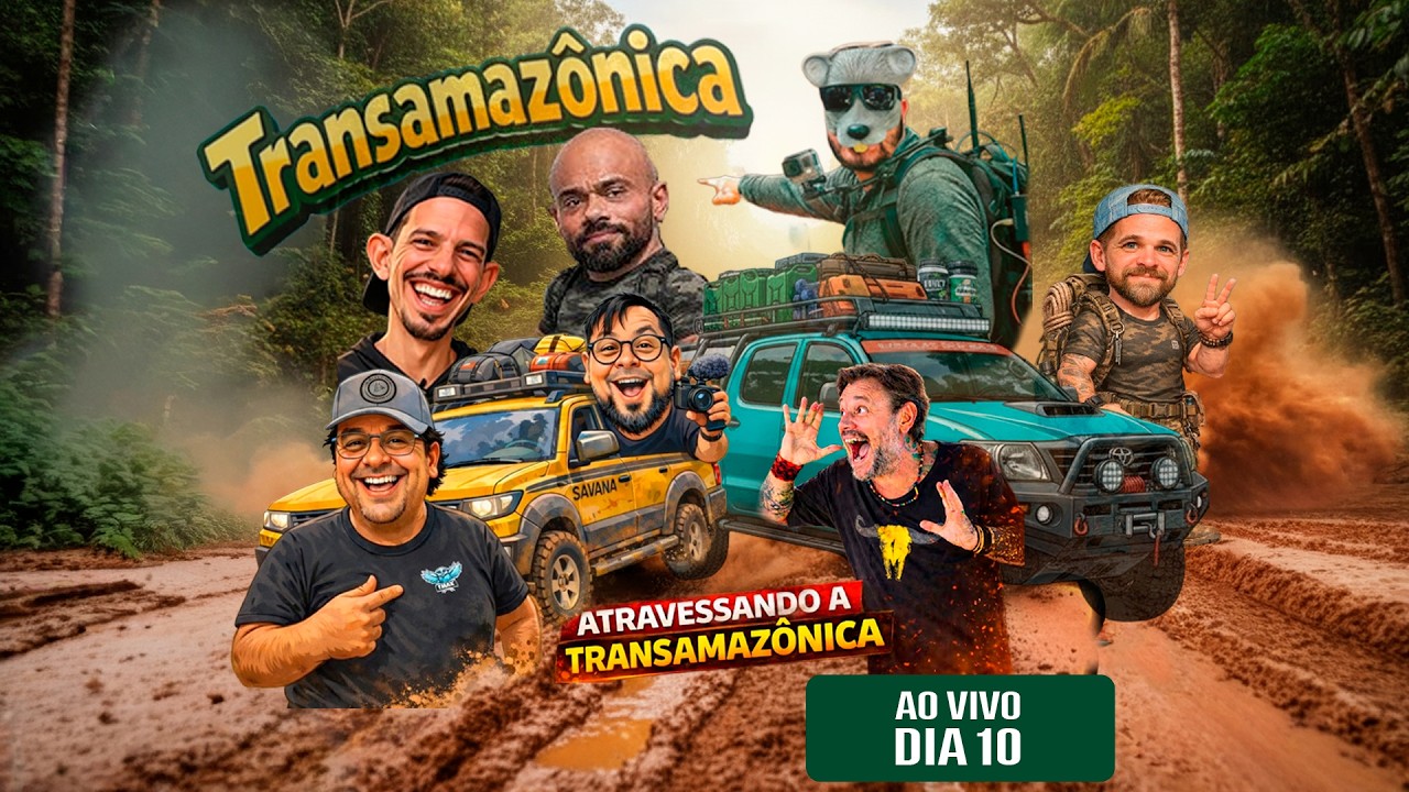 DIA 10 - EXPEDIÇÃO TRANSAMAZÔNICA - ACF, RICHARD, RATO BORRACHUDO, BALESTRIN, TONIMEK, GORDOX E VINI