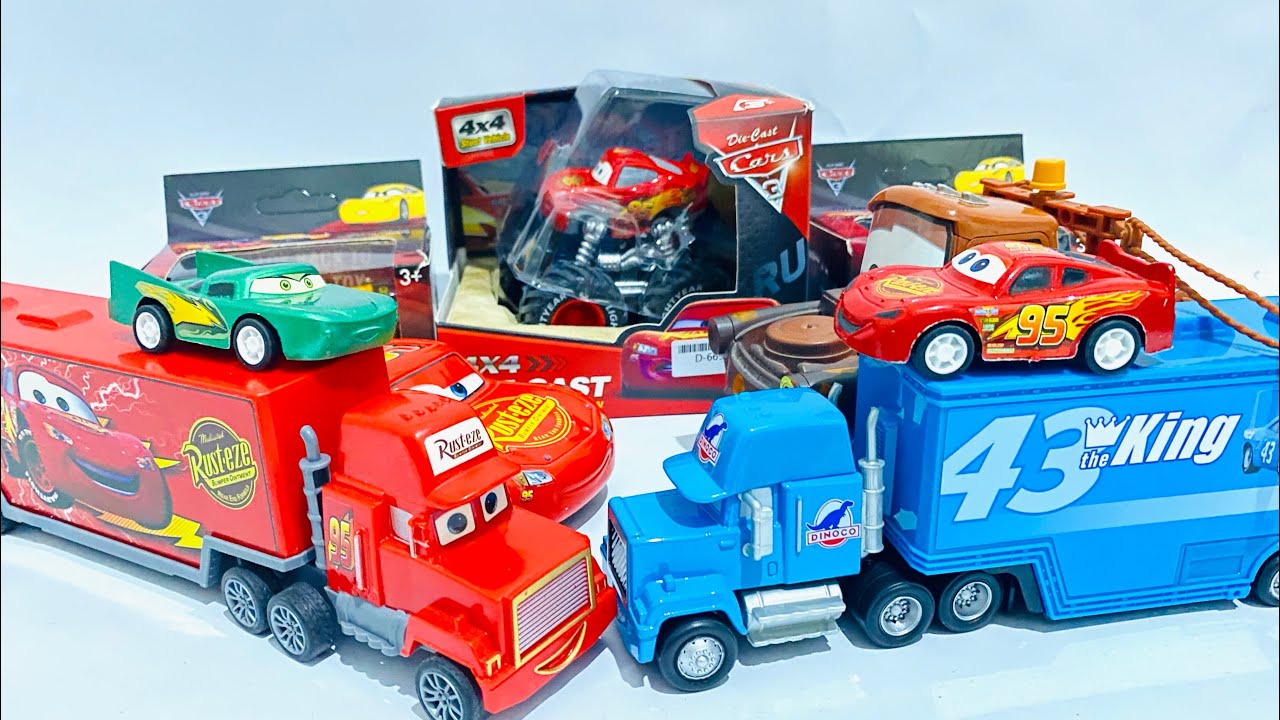 Disney Pixar Lightning McQueen | Truck monster Rare Toy Unboxing ASMR Sounds 