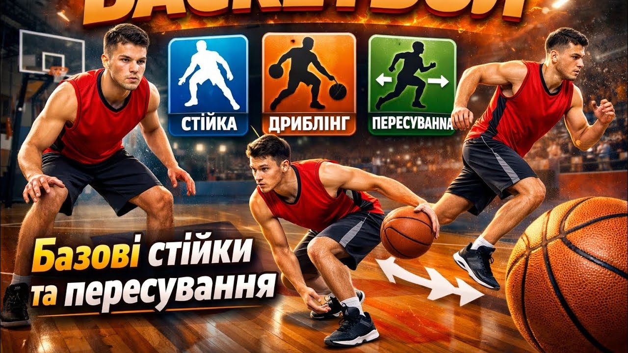 ​🏀 Базові стійки та пересування баскетболіста: Фундамент твоєї гри