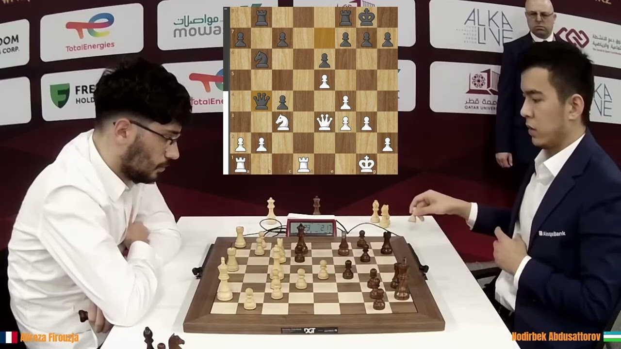 Alireza Firouzja (2813) vs Nodirbek Abdusattorov (2768) - FIDE World Blitz Championship 2025