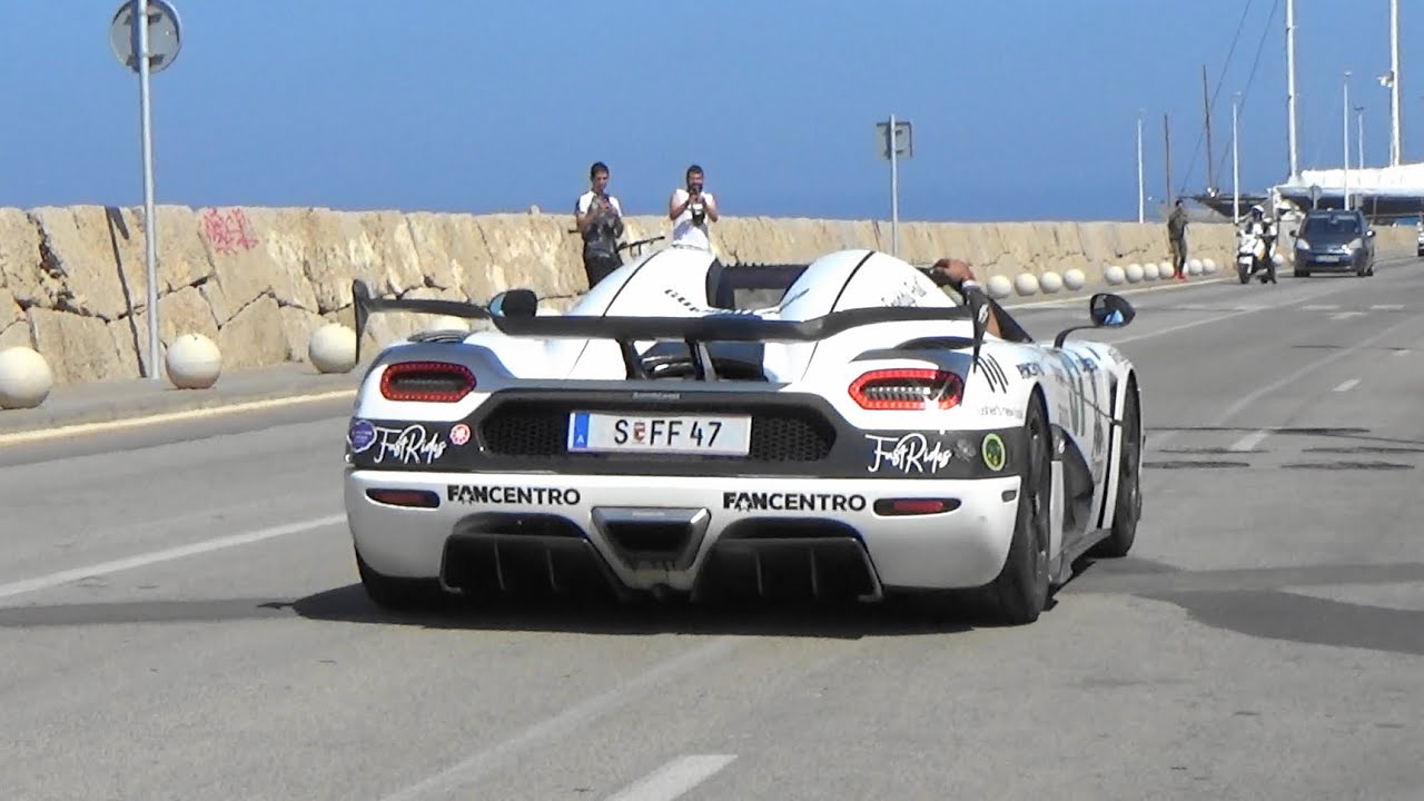 Supercars Spotting - Agera RS, Huayra Roadster, Veyron, Chiron, SLS... Gumball 3000 (Denia, Spain)
