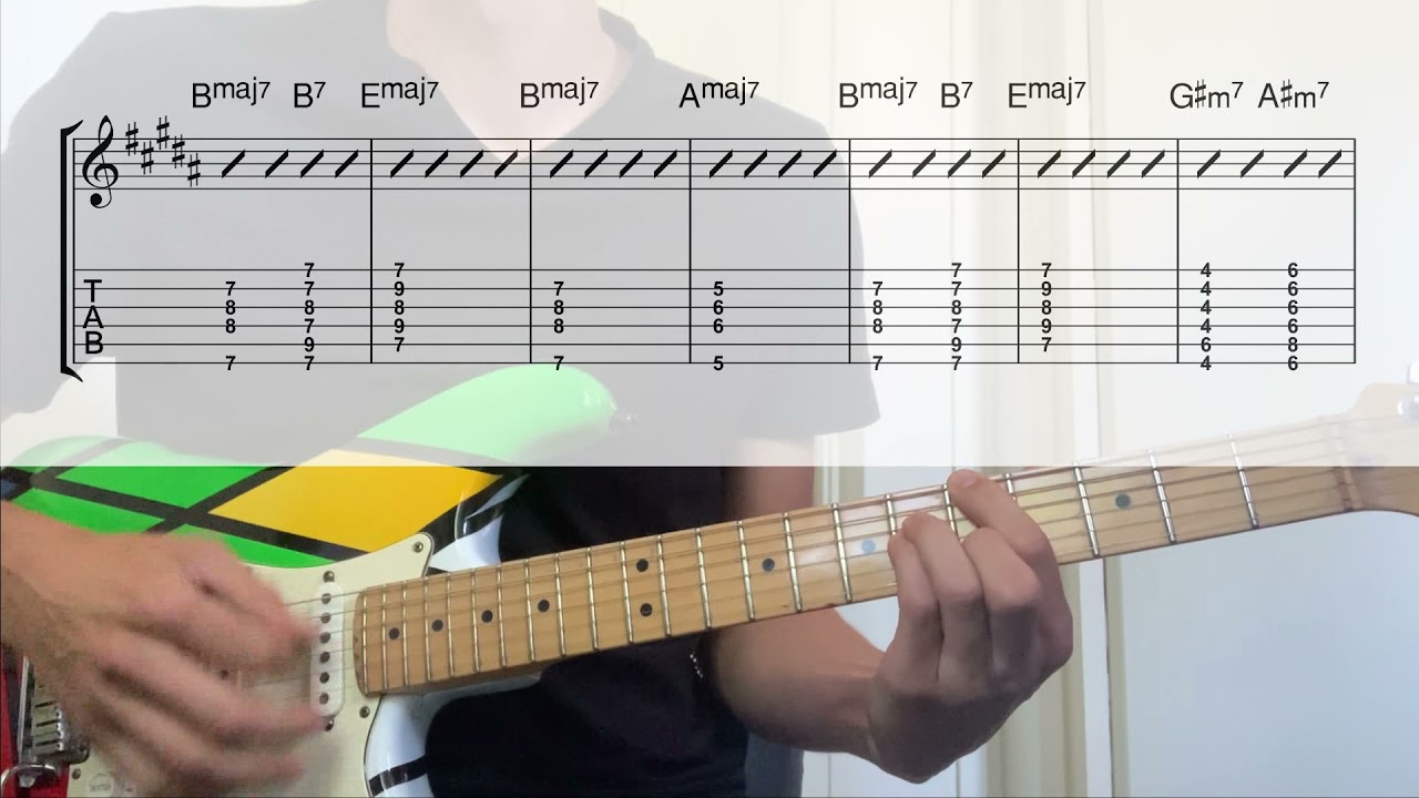 Stevie Wonder - As [TABS in video guitar cover]
