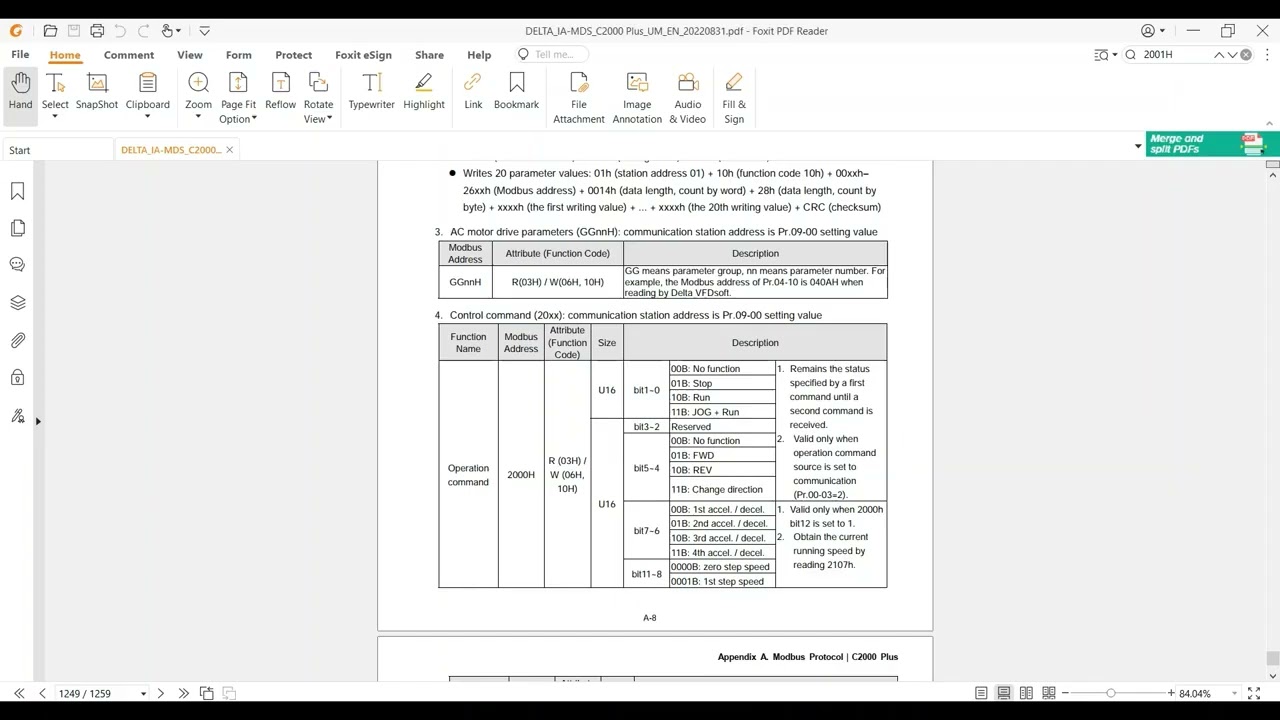 C2000+ ve DOP100 Modbus Haberleşme