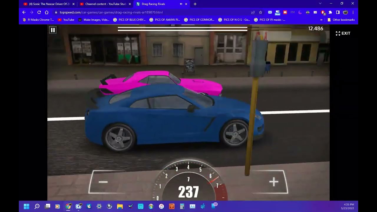 Sonic Gaming Playing Drag Racing Rivals & Car Upgrade (Full Screen Recorded Session)