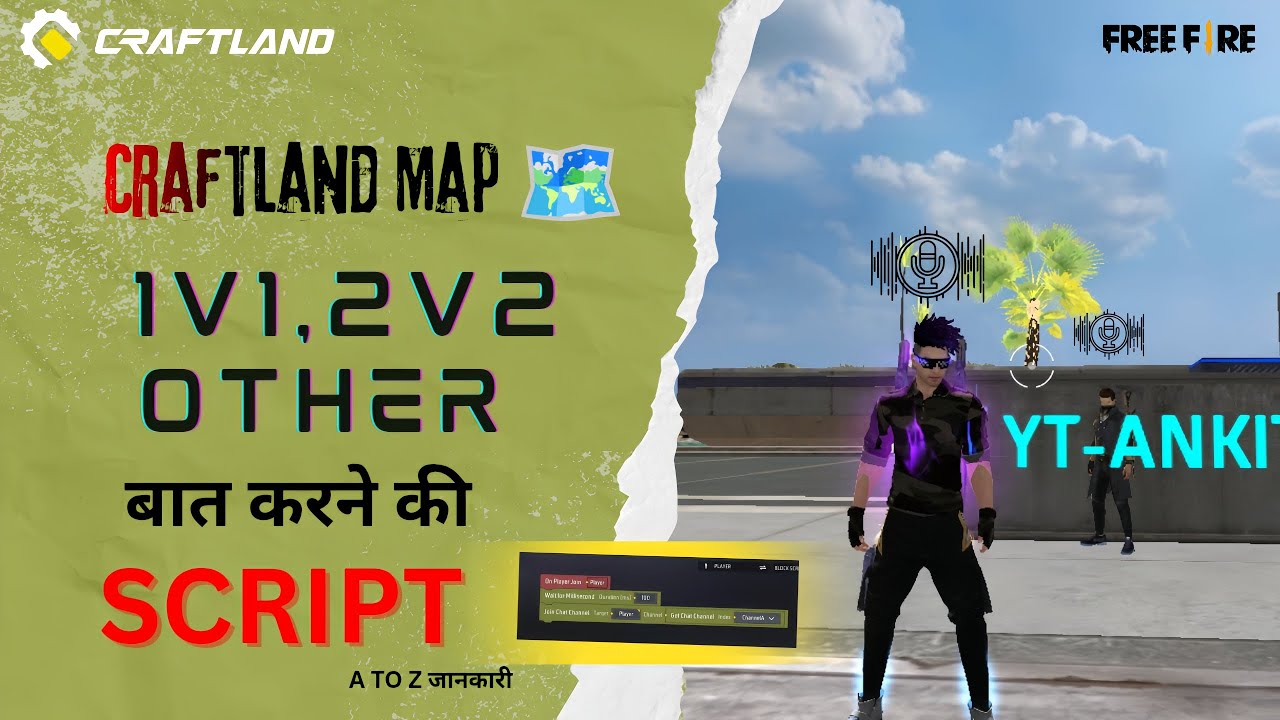 Craftland Map Mic & Voice Script | How To Create Craftland Map Voice Script | Free Fire