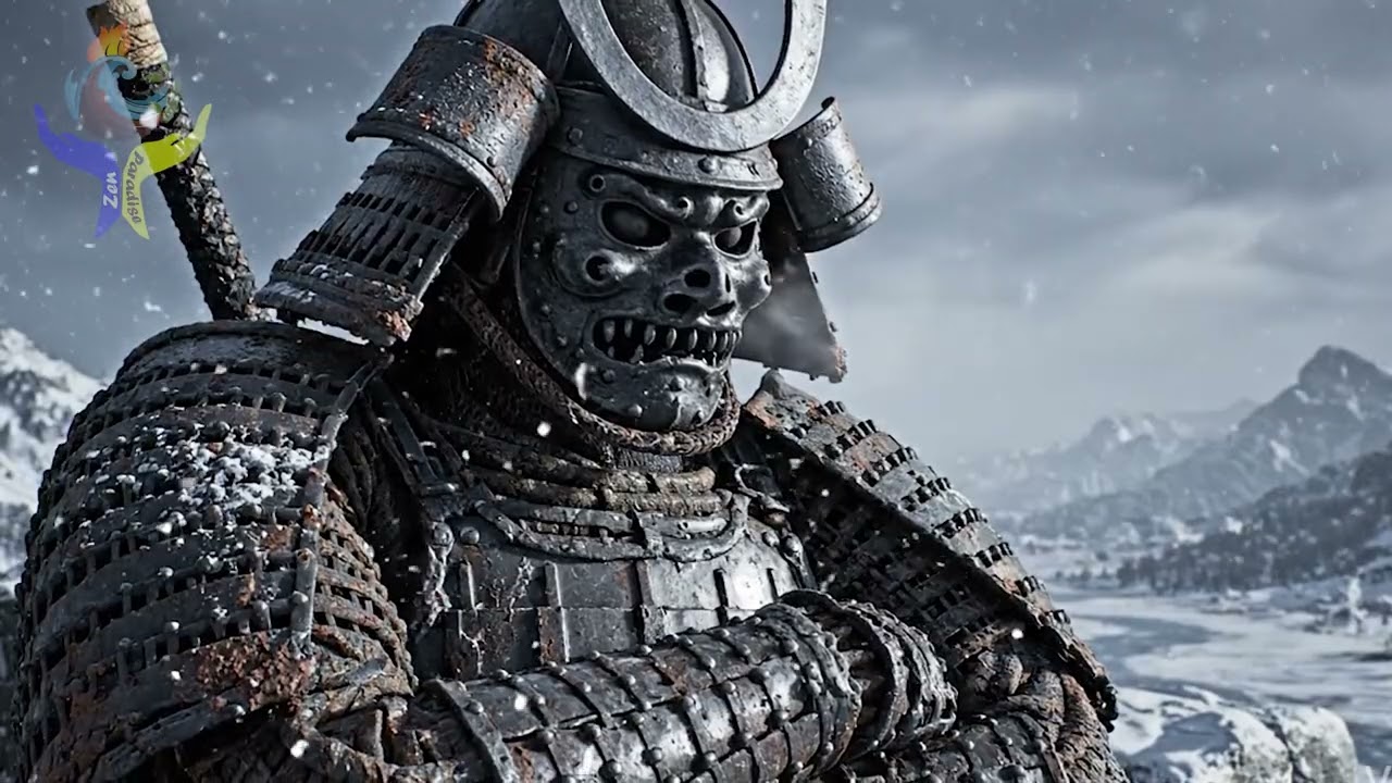 Samurai at the Ship’s Wheel – Frozen Sea Beyond the Deck