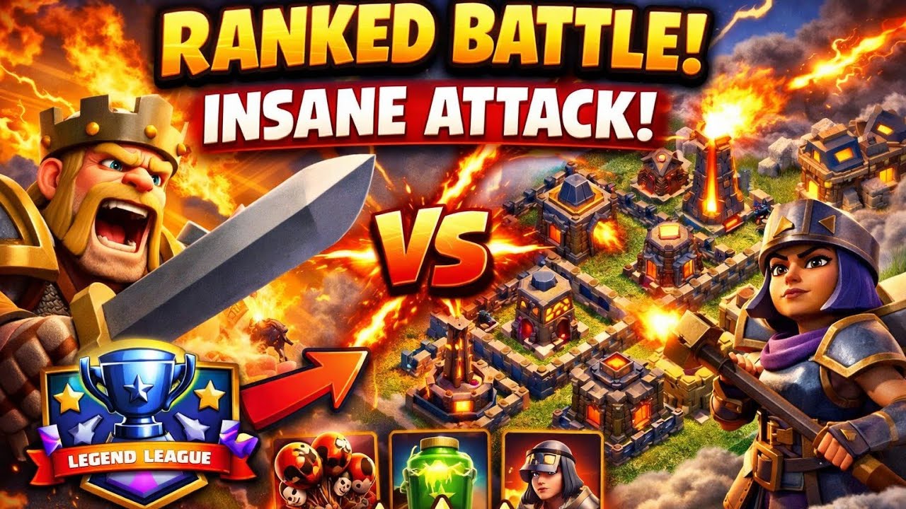 INSANE Ranked Battle in Clash of Clans 😱 | Pro Attack Strategy | COC Ranked Match