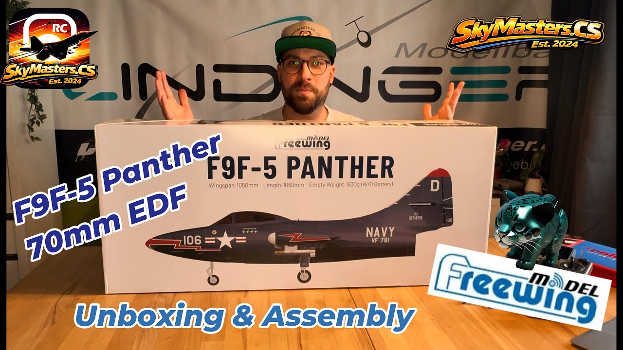 🤗FREEWING F9F-5 Panther - Unboxing & Assembly I Quadradratisch, Praktisch, Gut?!
