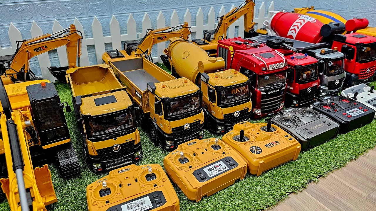 Jenis-alat berat konstruksi, rdump truck, excavator, truk molen, trailer, loader, dozer, rc truck
