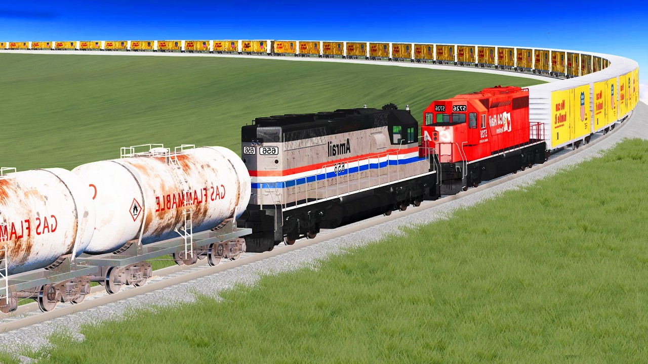 Insane Railroad Disasters 🔥 BEAMNG.Drive Stream