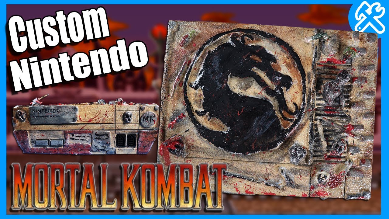 Custom Nes Console Mortal Kombat themed