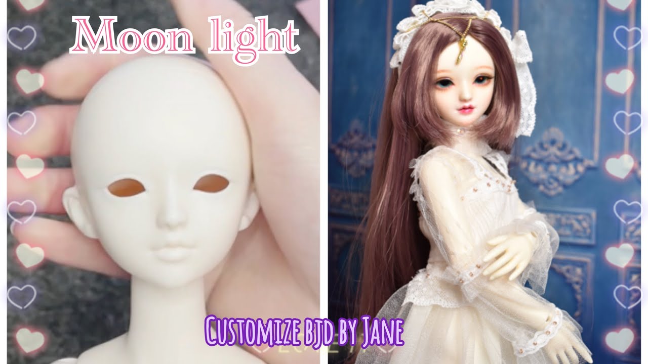 BJD unboxing customizing repaint makeover||Moon Light OOAK|| True love Cassie BJD|| MSD