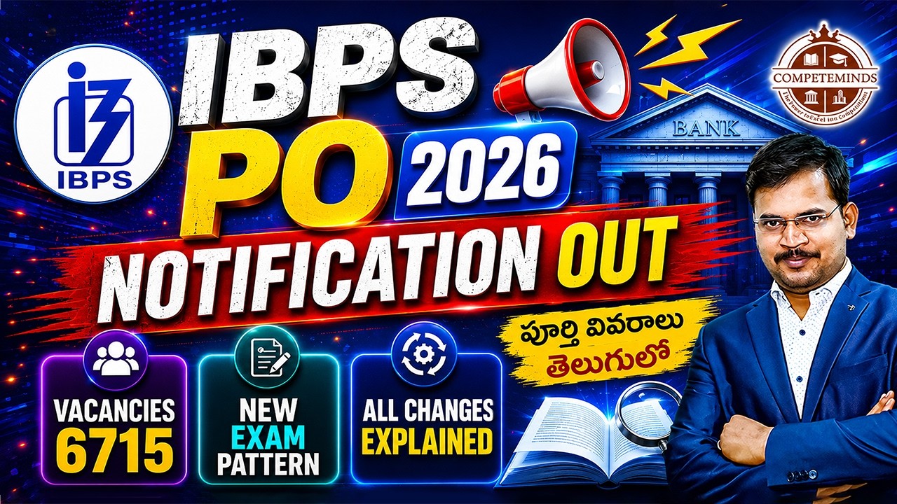IBPS PO Notification 2026 Out! 🔥 6715 Vacancies | New Exam Pattern & Changes Explained in Telugu 🚀