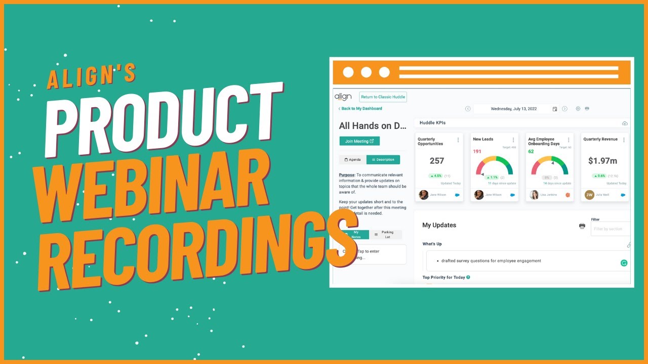 Align Product Vision Webinar 2019