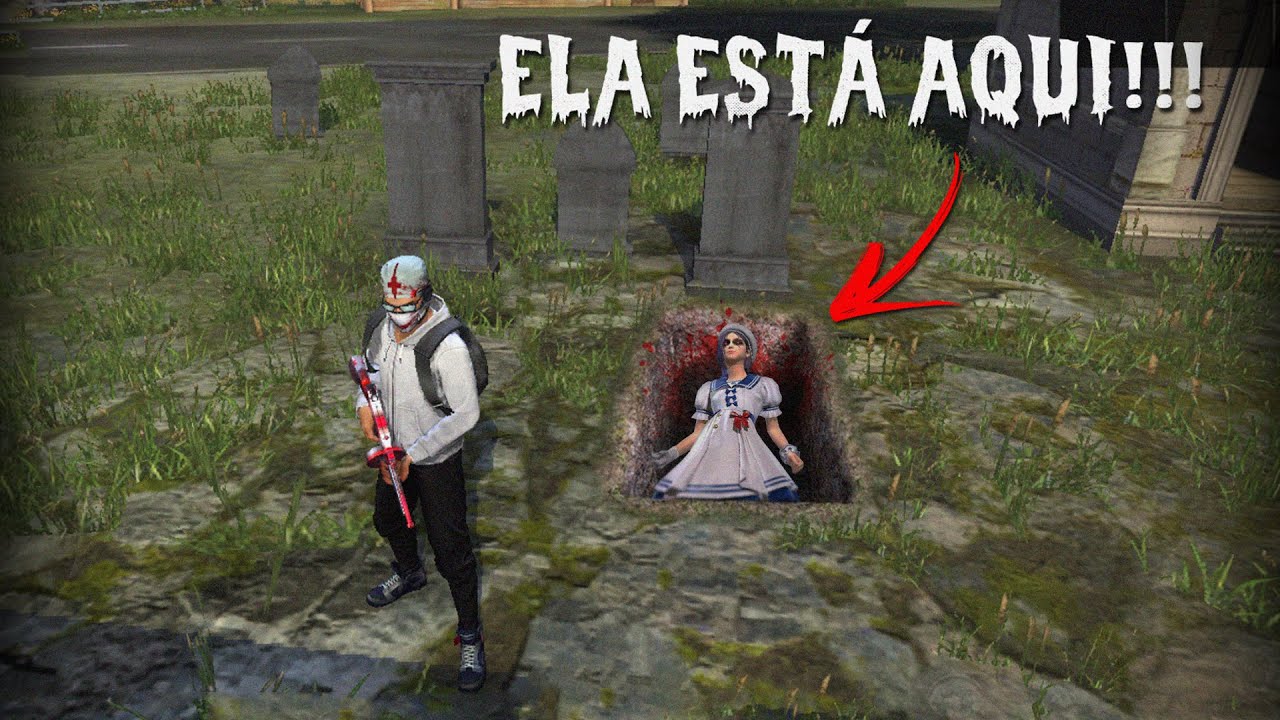 FUI NA LENDA DOS 3 TÚMULOS DO FREE FIRE E ELA APARECEU!!!