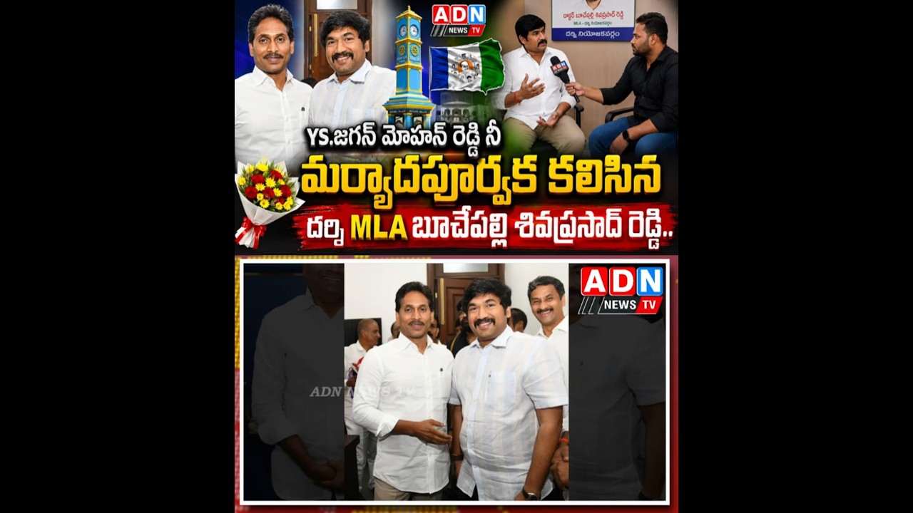 YS జగన్ మోహన్ రెడ్డి నీ మర్యాదపూర్వక కలిసిన దర్శి MLA బూచేపల్లి శివప్రసాద్ రెడ్డి.. #adnshorts