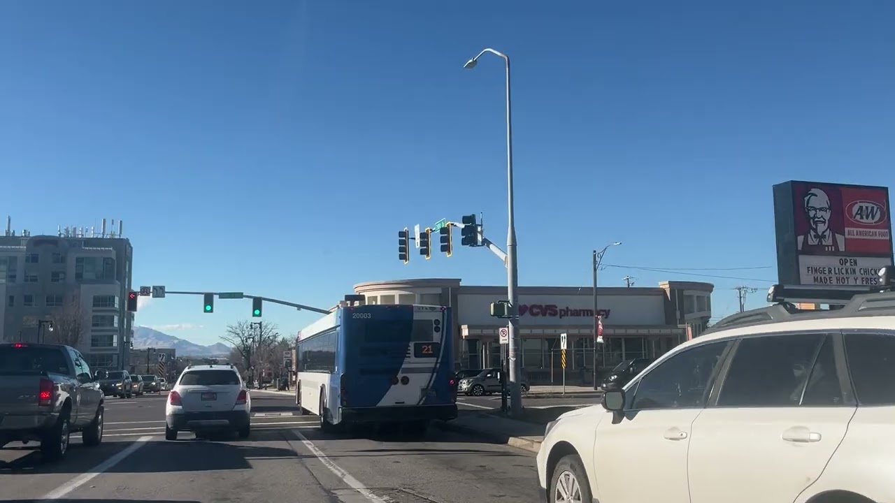 A Drive through Sugar House, Salt Lake City, Utah - Highland High to State Street.