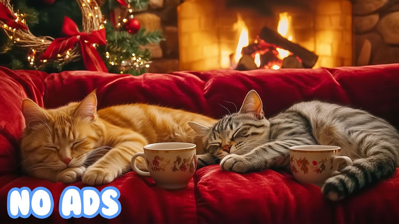 12 Hours Of Cat Healing Music 🎁 Holiday Dreams for Cats 🐱🎄 | Relaxing Music to Calm and Comfort