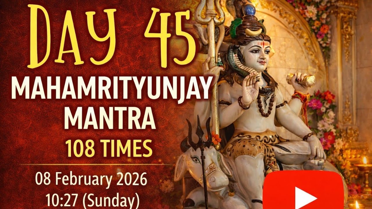 Day 45, Mahamrityunjay Mantra 108 Time's, 08 February 2026 10:27 (Sunday)