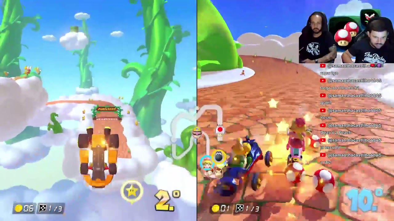 Jogando com o parceiro Mario Kart 8 Deluxe