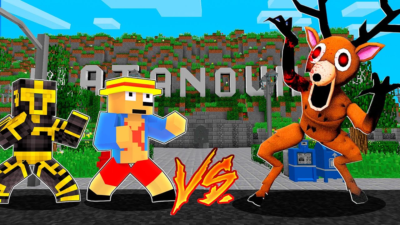 2 YOUTUBERS VS CIERVO MALVADO 99 NOCHES EN MINECRAFT 😱