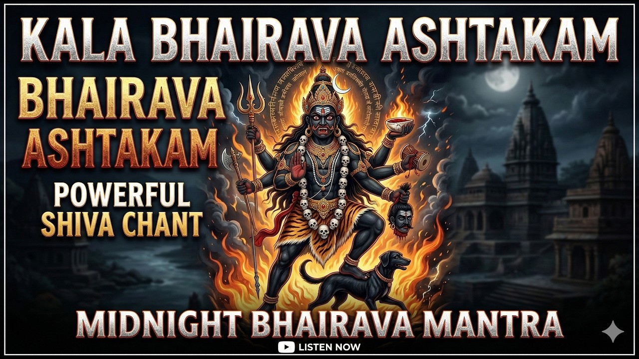 Kala Bhairava Ashtakam | Powerful Shiva Chant | Midnight Bhairava Mantra for Protection & Peace