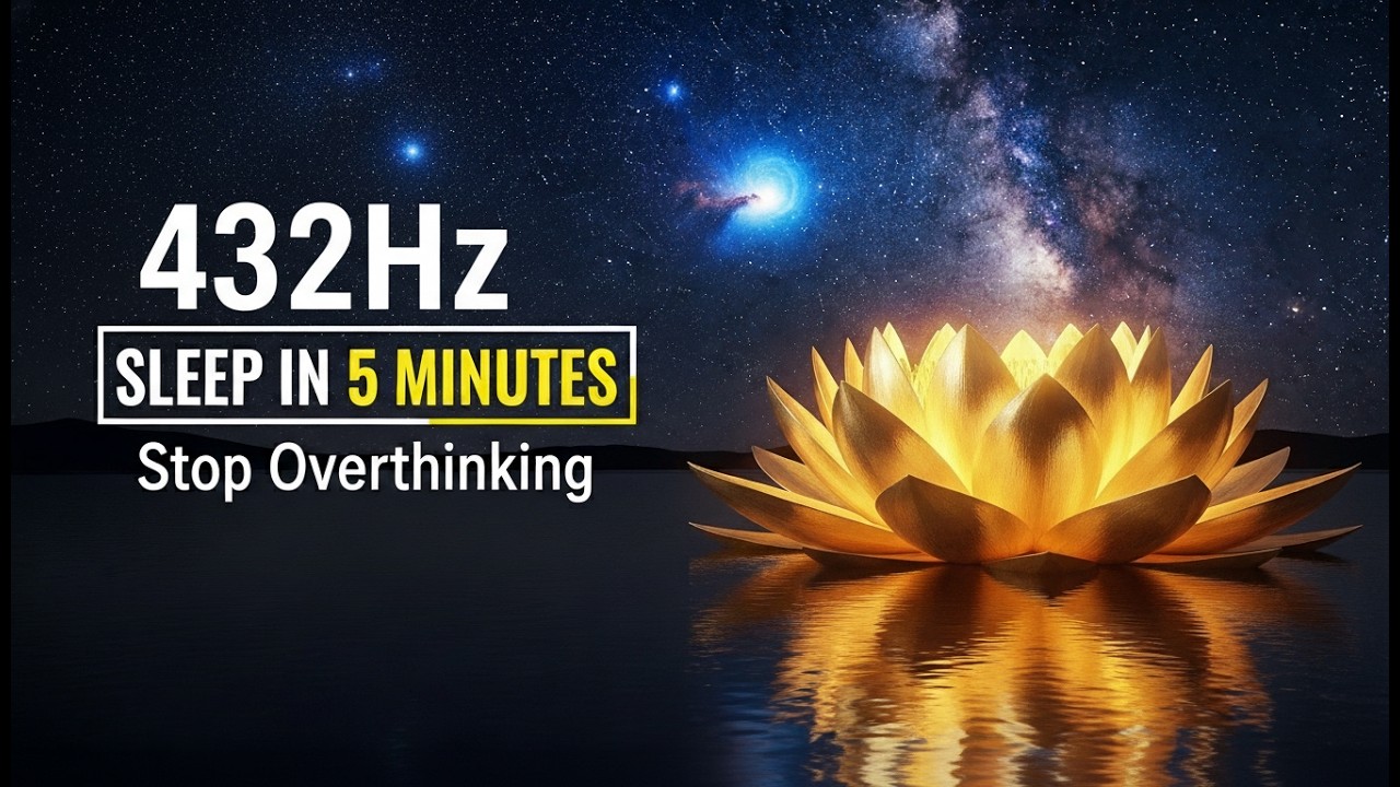 432Hz | Stop Overthinking & Negative Thoughts Instantly - Deep Healing Sleep in 5 Minutes