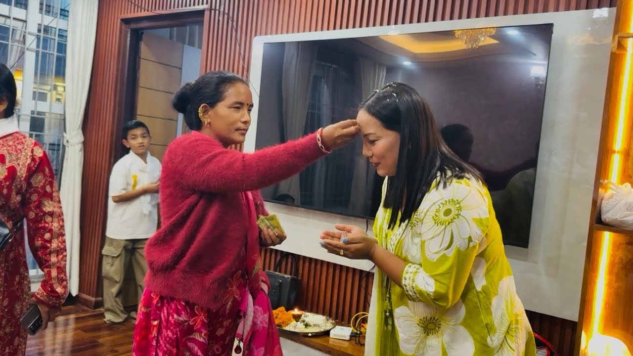 Maili didi ko ghar puja…… 