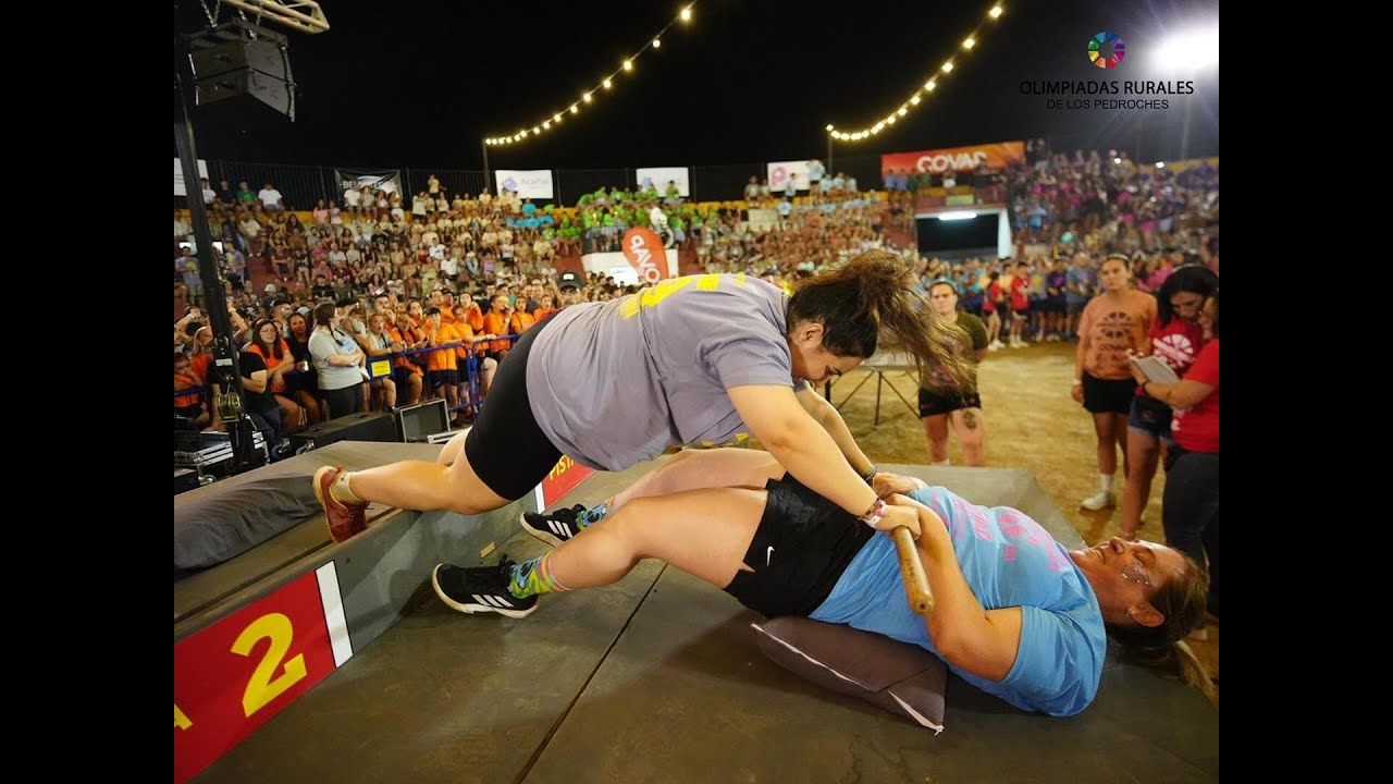 El garrote, prueba de las Olimpiadas Rurales de Los Pedroches en Añora 2025