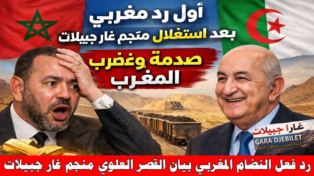 أول رد فعل من النظام المغربي بعد بدء إستغلال منجم الحديد غارا جبيلات بتندوف وزيارة الرئيس تبون لبشار