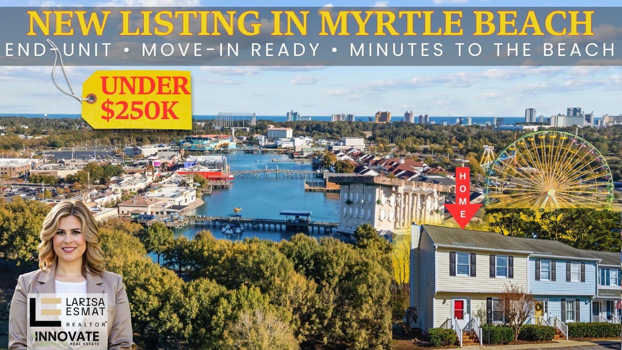 Move-in ready End-Unit Townhouse Near the Beach | 3BR + Office | Myrtle Beach SC