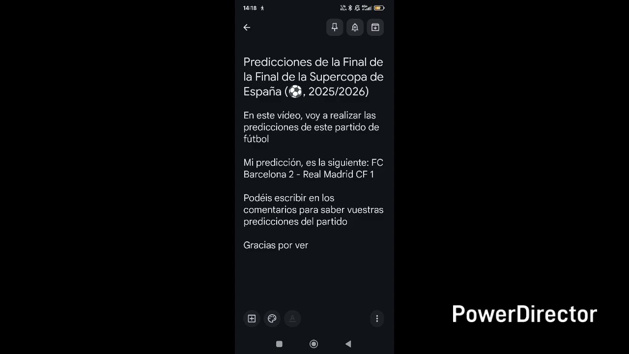 Predicciones de la Final de la Supercopa de España 2025/2026, ⚽