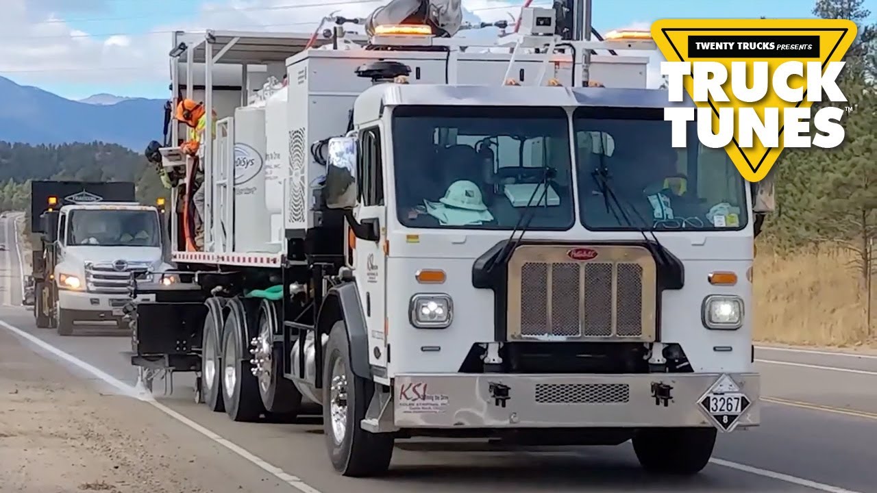 Line Painter for Children | Truck Tunes for Kids | Twenty Trucks Channel | Road Striper