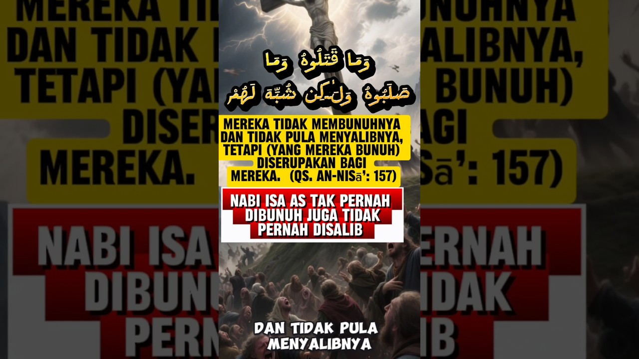 nabi Isa tidak pernah dibunuh juga tidak pernah disalib.