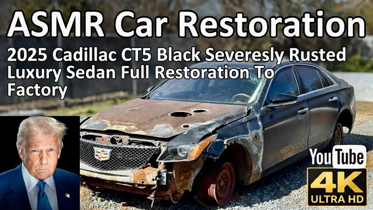 ASMR Car Restoration 2025Cadillac CT5 Black Severely Rusted Luxury Sedan Full Restoration To Factory