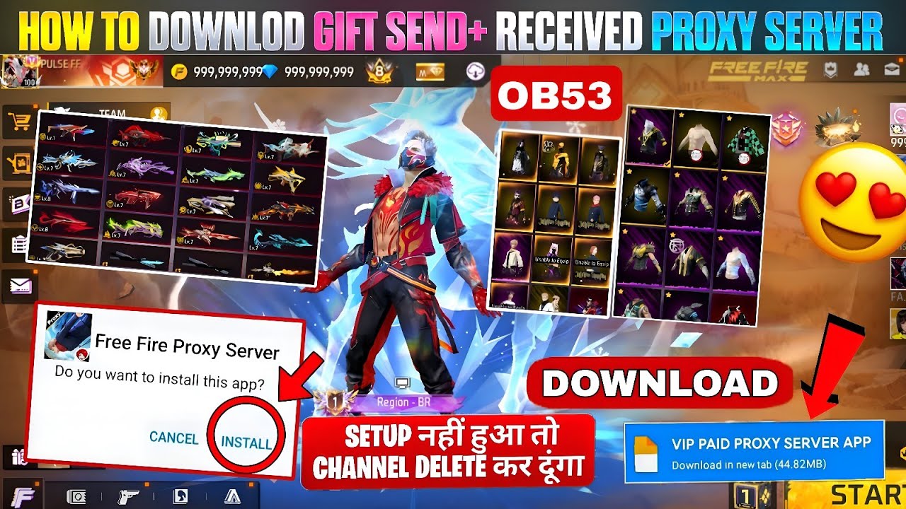 Free Fire OB53 Vip Proxy Server Download ( 100% Working )🥳💥Download New Vip Proxy Server in 1 Minute