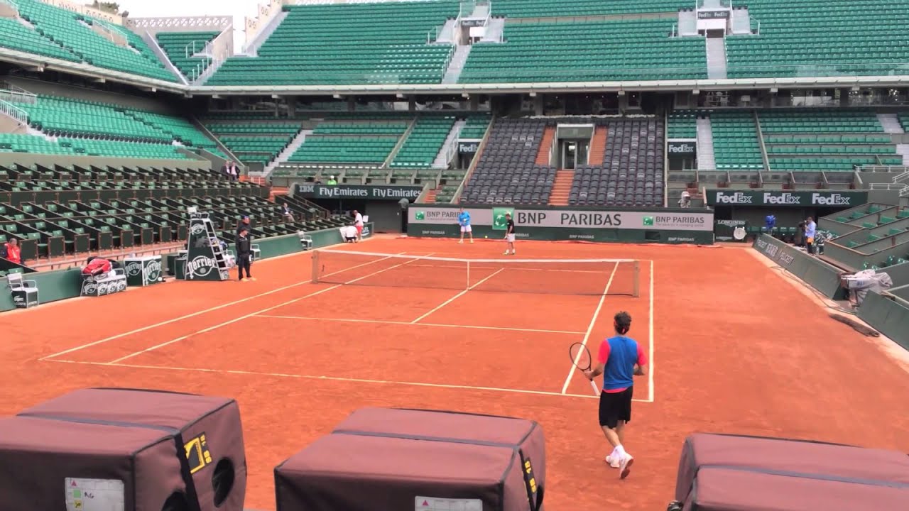 Roger Federer / Stan Wawrinka Practice Set 2014 French Open