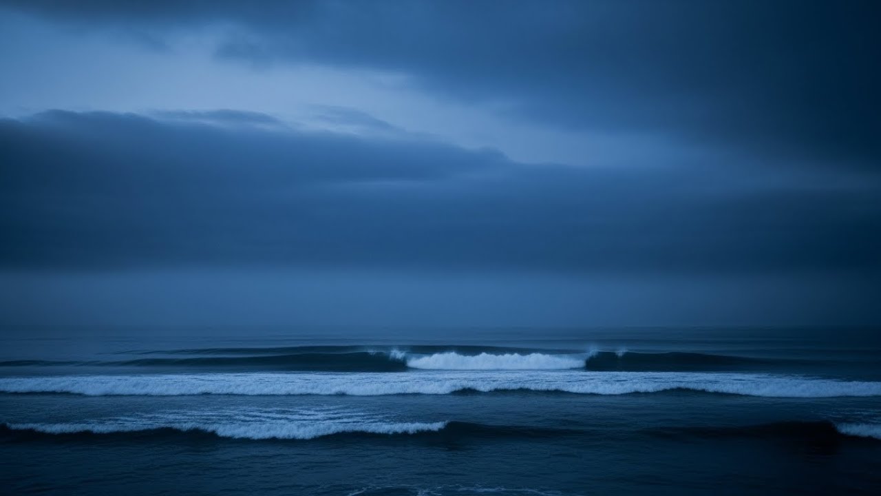 Dark Screen Ocean Waves | No Ads for Stress Relief and Calm Mind with Silent Beach Mood