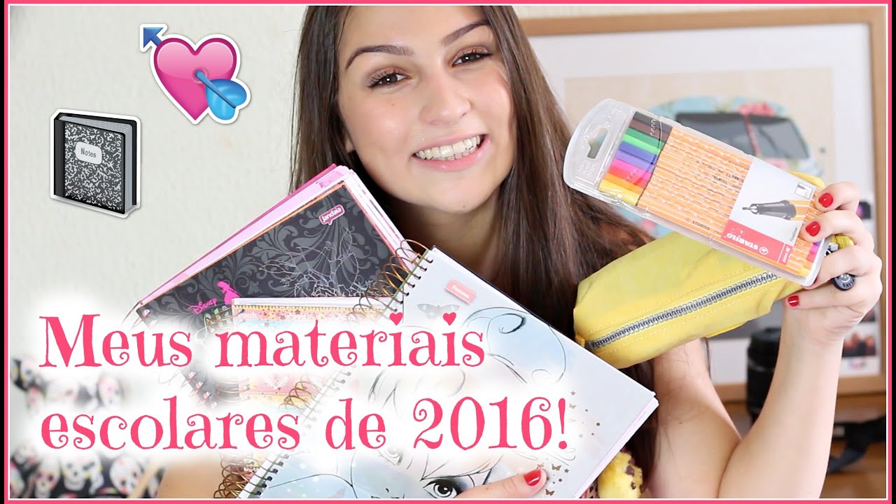 Meus Materiais Escolares 2016 ♡✍ | Liberta Pelo Mundo